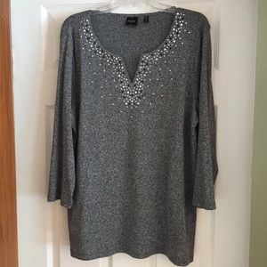 Rafaella💥NEW UNWORN💥XL sparkly Grey 3/4 sleeve